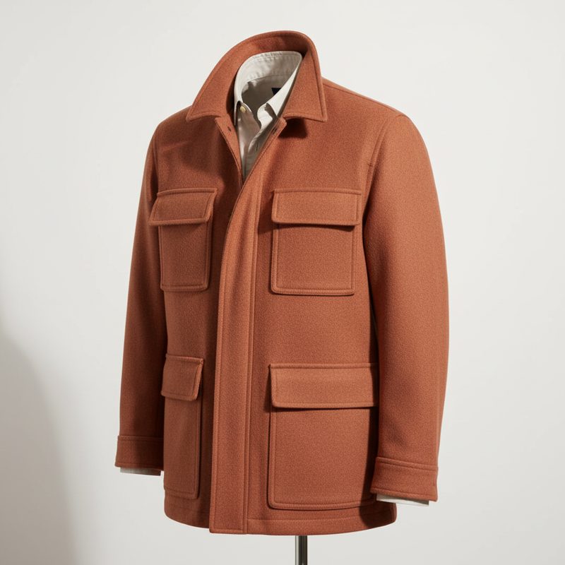 Terracotta Four Pocket Utility Safari Jacket